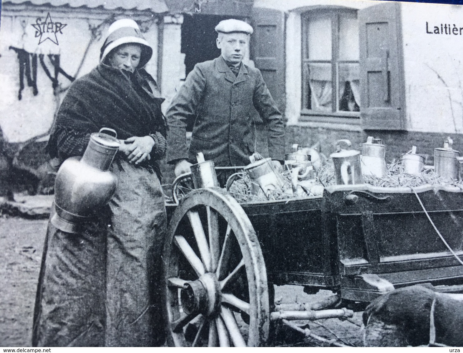 "Laitière flamande et fils avec attelage de chiens "(2369)--"Feldpost-19/12/1914"