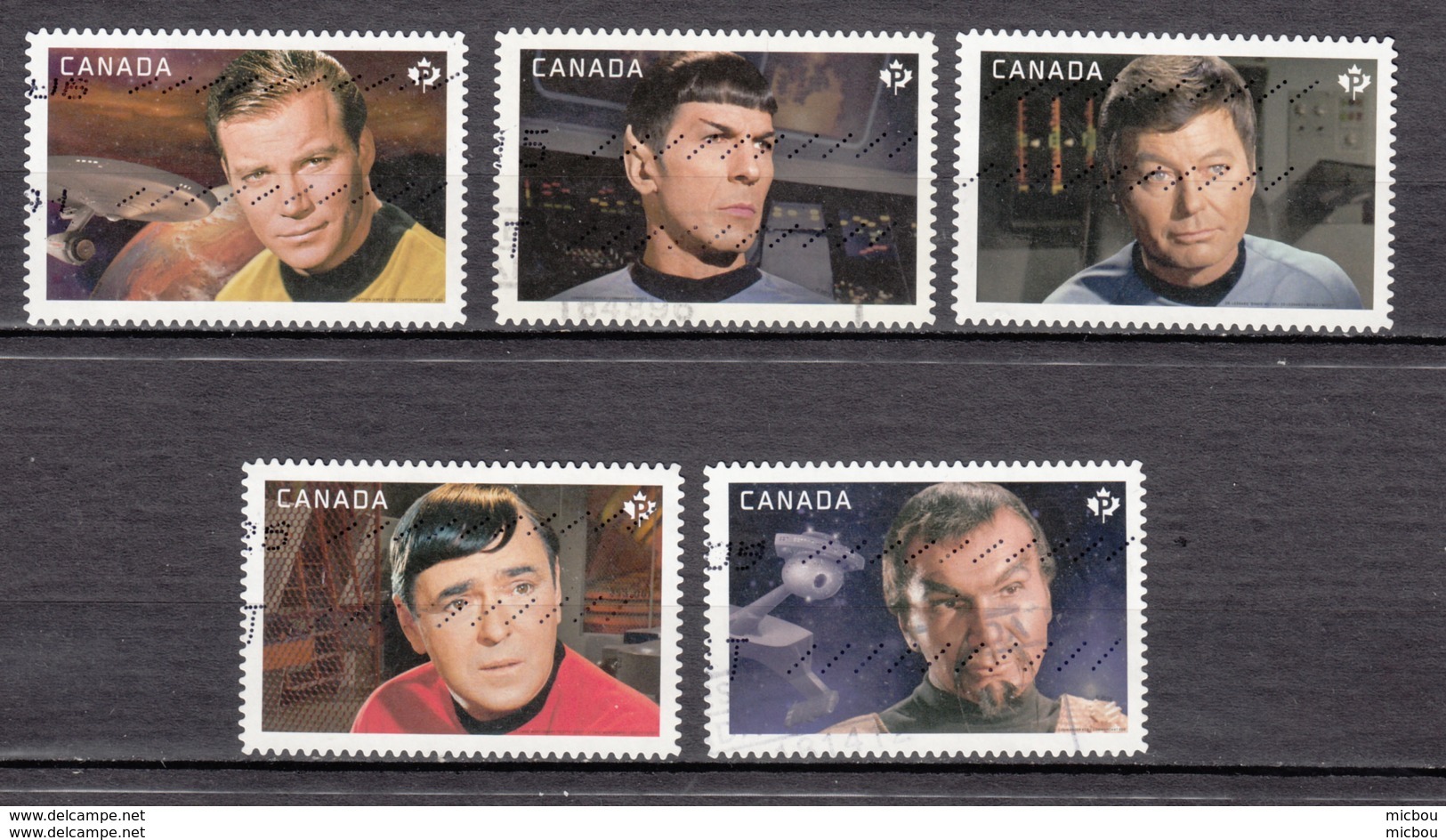 ##28, Canada, Série Complète, Complete Set, Star Treck, Cinéma - Used Stamps