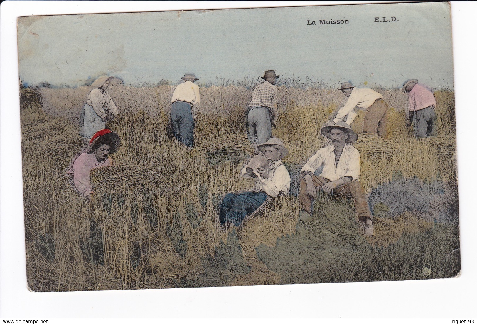 Lot 4 Cpa - La Moisson - Fenaison - Le Faucheur- Une Rencontre Pastorale - Paysans