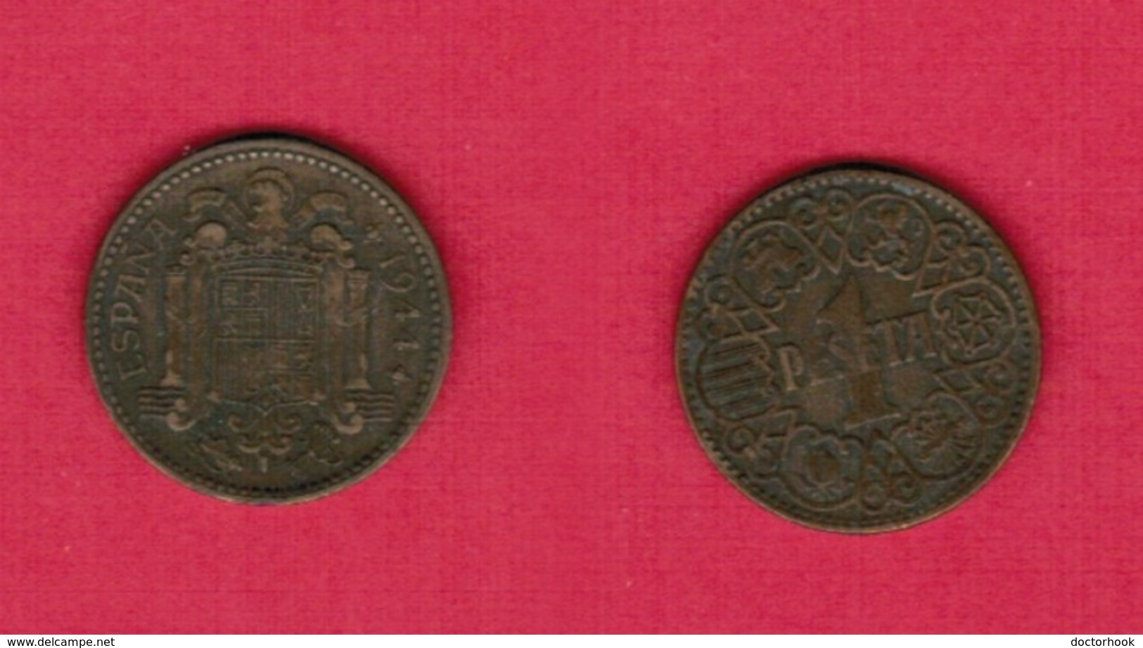 SPAIN  1 PESETA 1944 (KM # 767) #6155 - 1 Peseta