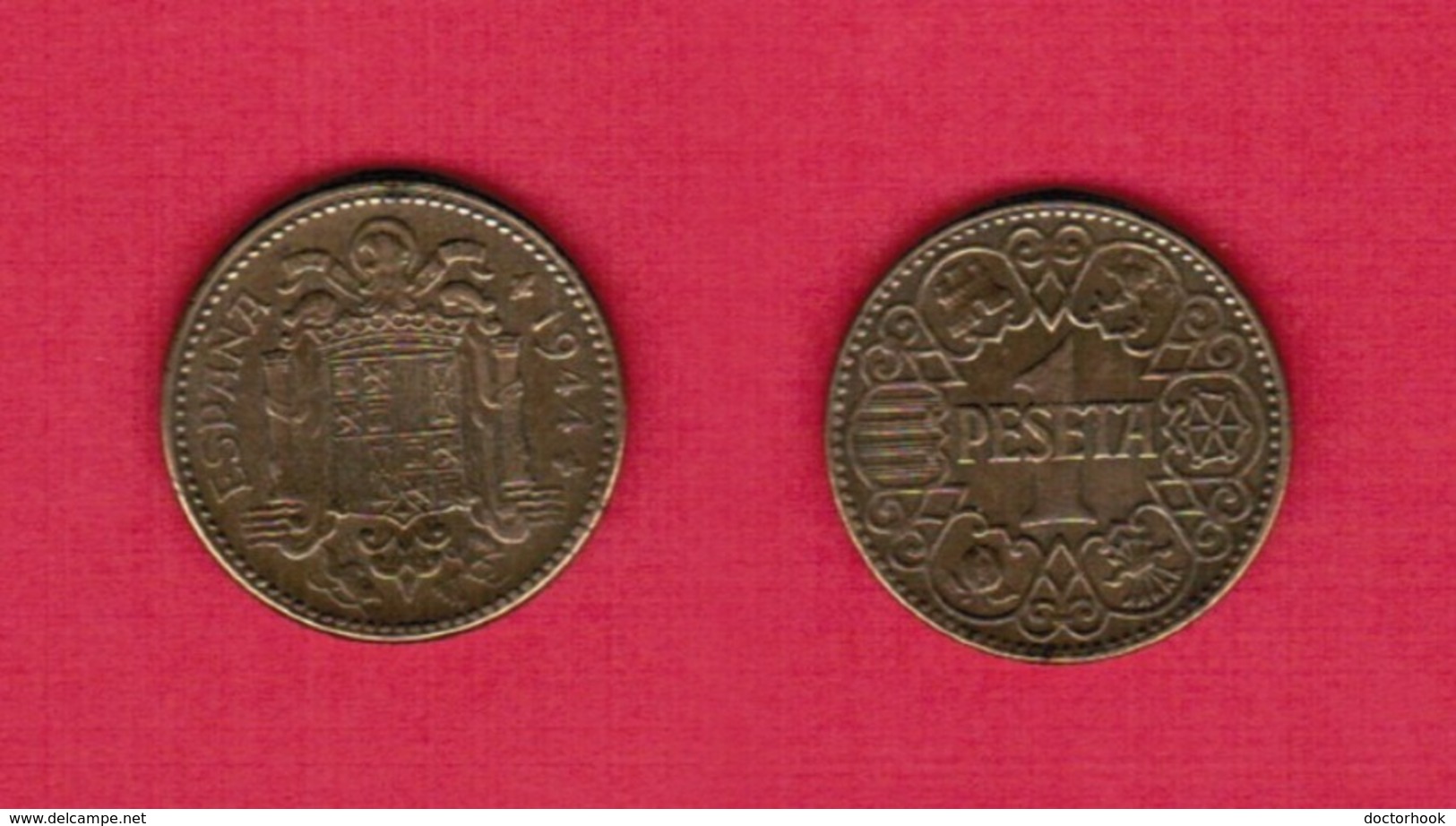 SPAIN  1 PESETA 1944 (KM # 767) #6156 - 1 Peseta