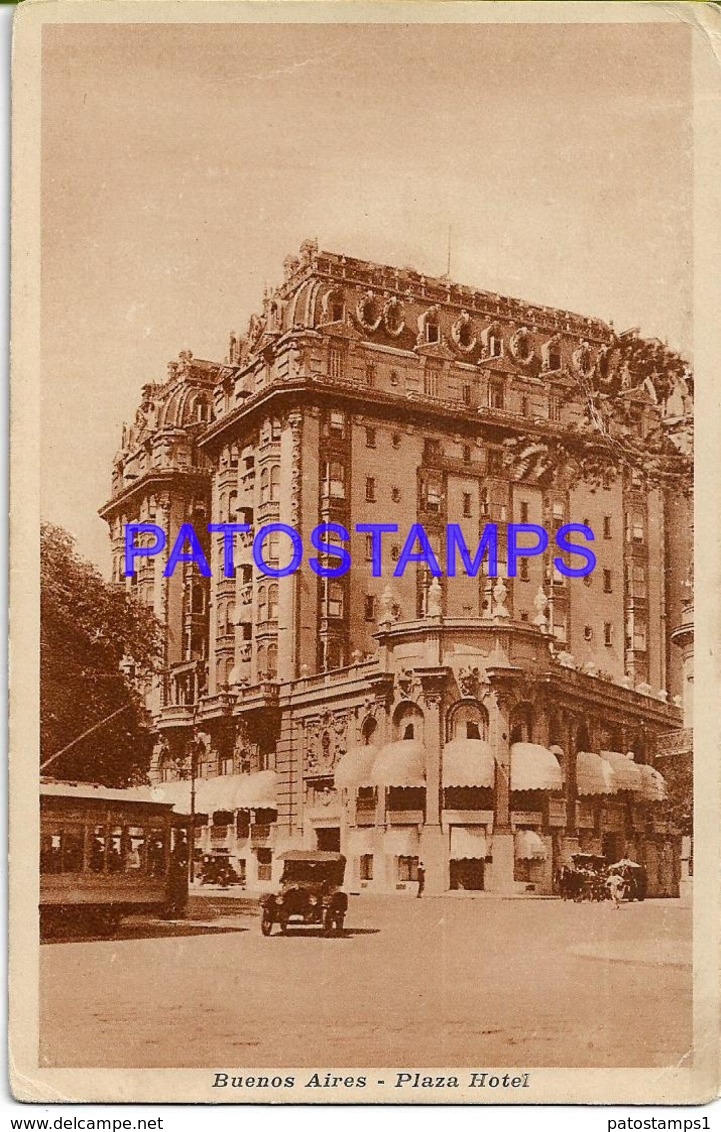 132682 ARGENTINA BUENOS AIRES PLAZA HOTEL TRANVIA TRAMWAY POSTAL POSTCARD - Belize