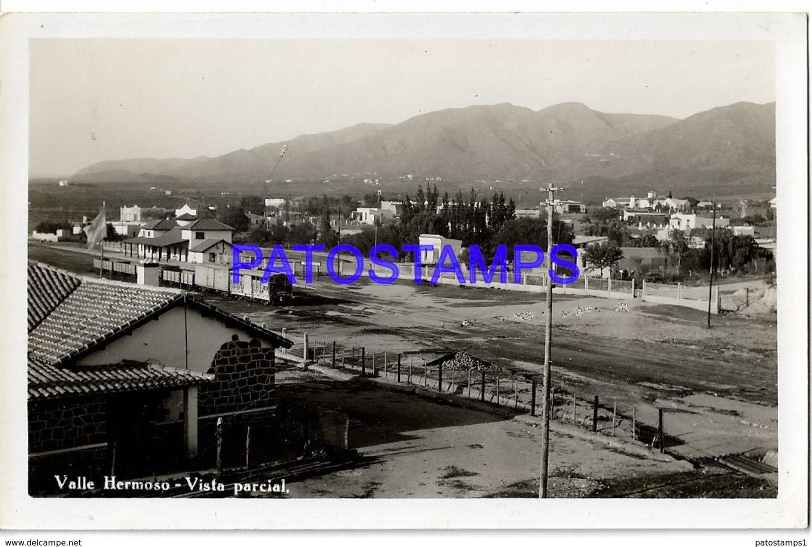 132694 ARGENTINA CORDOBA VALLE HERMOSO VISTA PARCIAL ESTACION DE TREN STATION TRAIN POSTAL POSTCARD - Belize