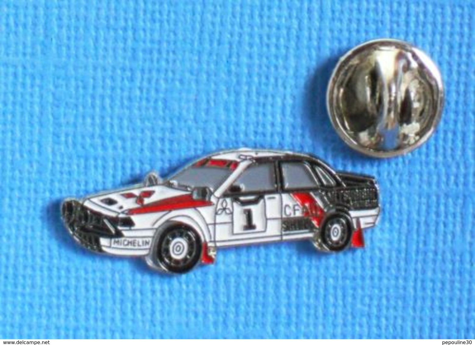 1 PIN'S //  ** MITSUBISHI RALLYE GALANT VR-4 / SHELL / MICHELIN / N°1 ** - Mitsubishi