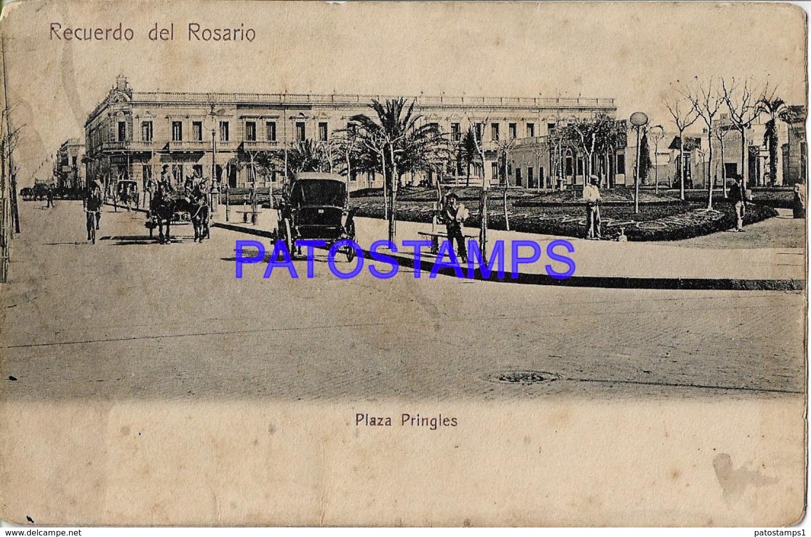 132710 ARGENTINA ROSARIO SQUARE PLAZA PRINGLES SPOTTED  POSTAL POSTCARD - Belize