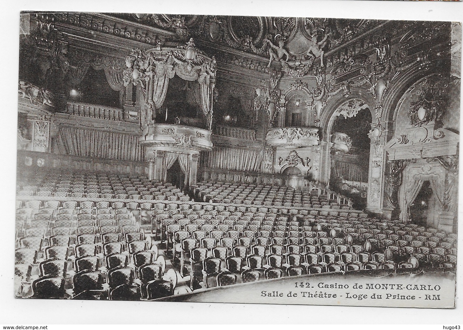 MONTE CARLO - N° 142 - SALLE DE THEATRE - LOGE DU PRINCE - CPA NON VOYAGEE - Opéra & Théâtre