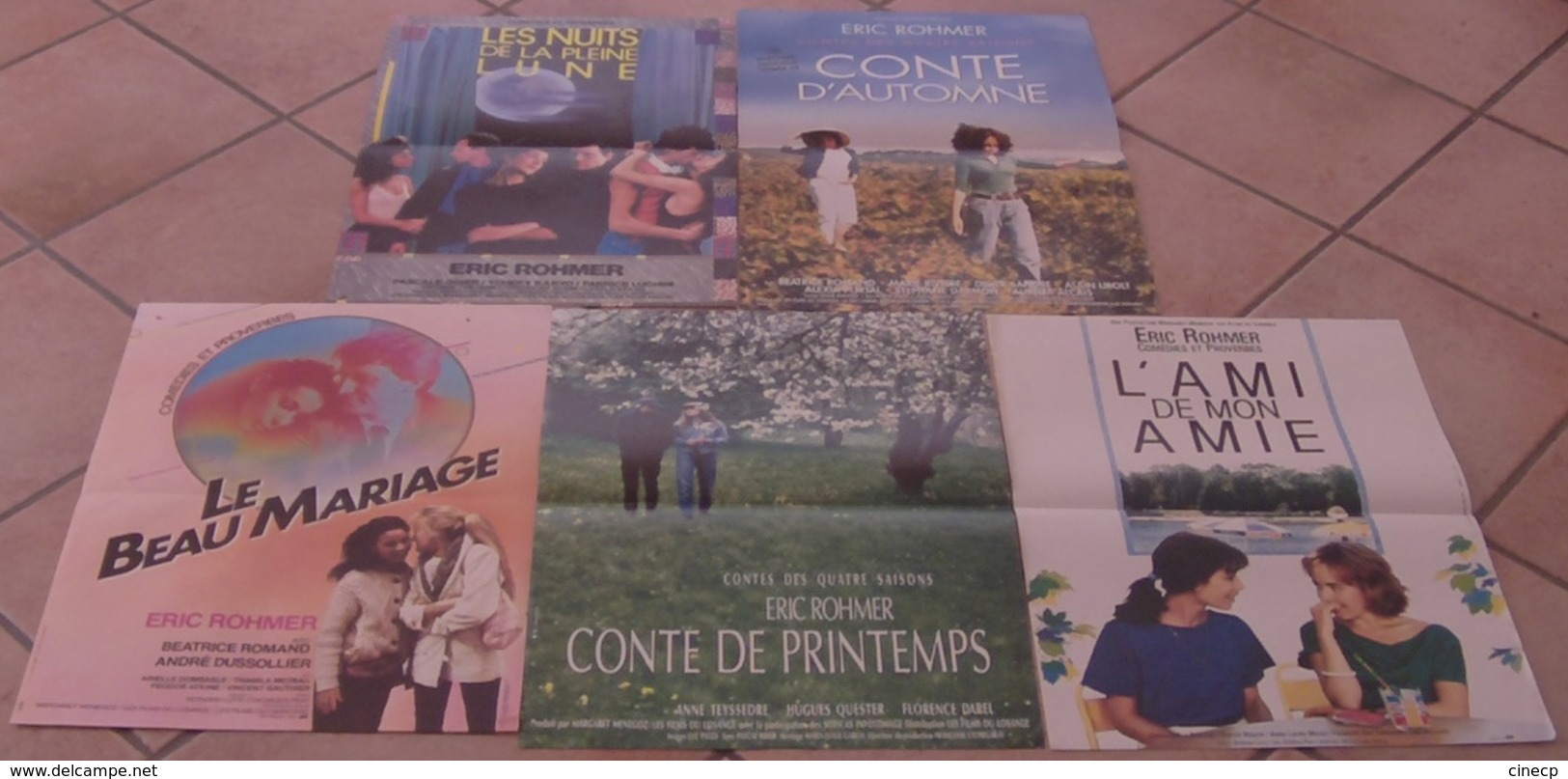 LOT 5 AFFICHES ORIGINALES FILMS ERIC ROHMER CONTE AUTOMNE PRINTEMPS BEAU MARIAGE NUITS LUNE AMI - Plakate & Poster