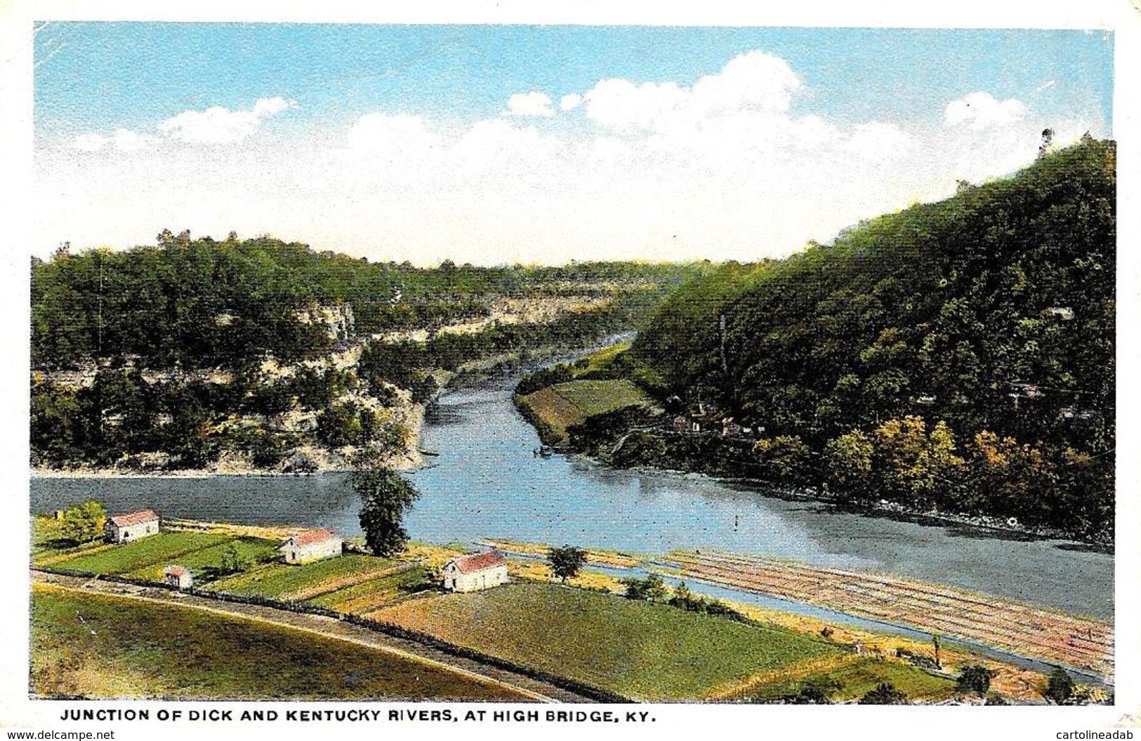 [DC12175] CPA - UNITED STATES - KENTUCKY - JUNCTION OF DICK AND KENTUCKY RIVERS AT HIGH BRIDGE - PERFETTA - NonViaggiata - Sonstige & Ohne Zuordnung