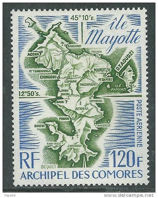 Comores P.A. N° 61  XX Carte De L'ile Mayotte Sans Charnière, TB - Unused Stamps