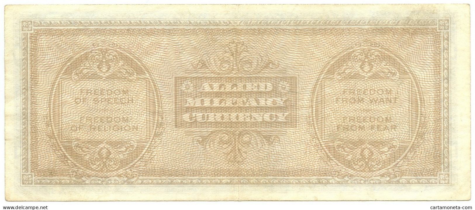 1000 LIRE OCCUPAZIONE AMERICANA IN ITALIA BILINGUE FLC A-A 1943 A BB/SPL - Ocupación Aliados Segunda Guerra Mundial