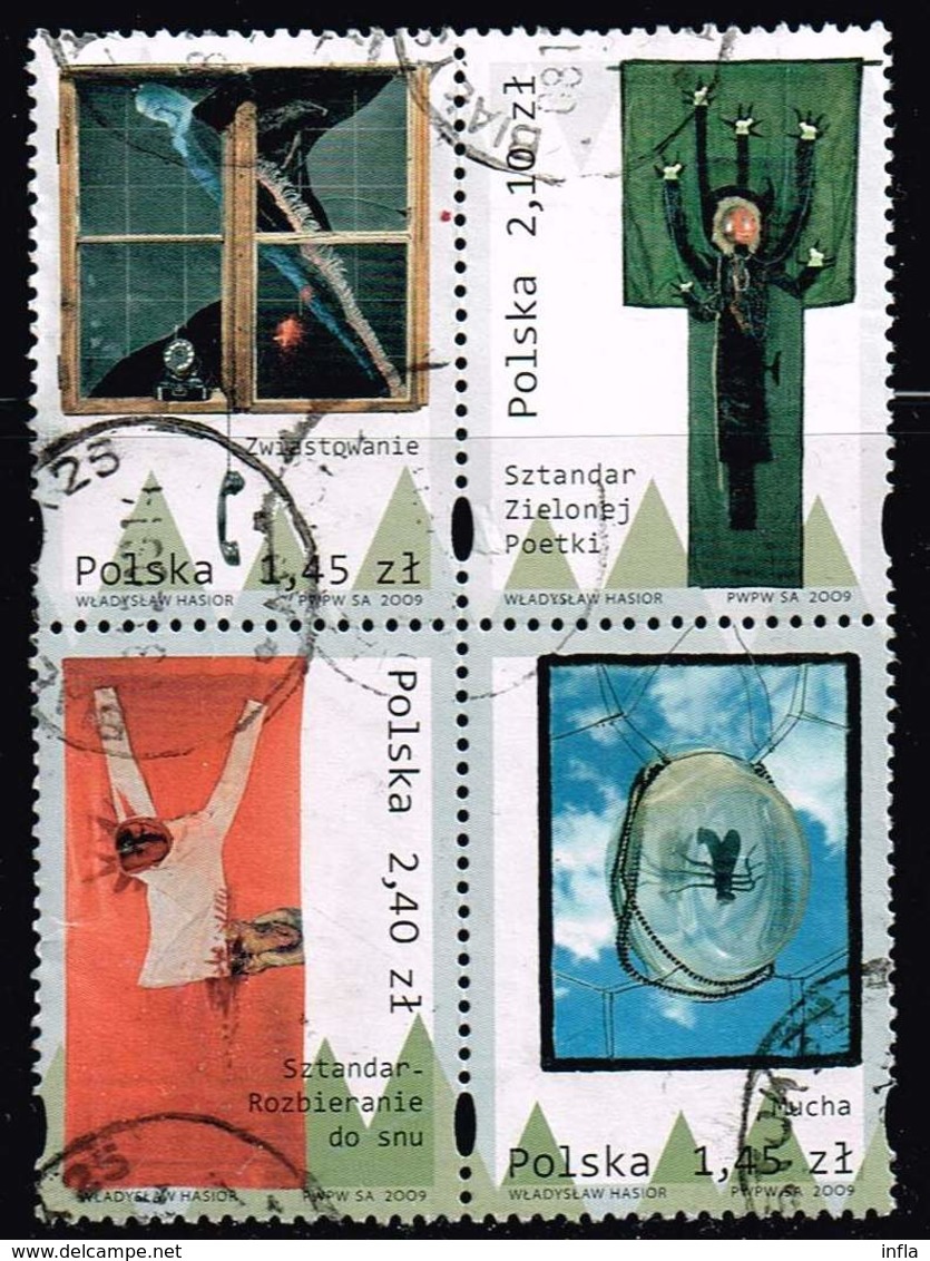 Polen 2009,Michel# 4413 - 4416 O Zdr. Aus Block 183 - Used Stamps