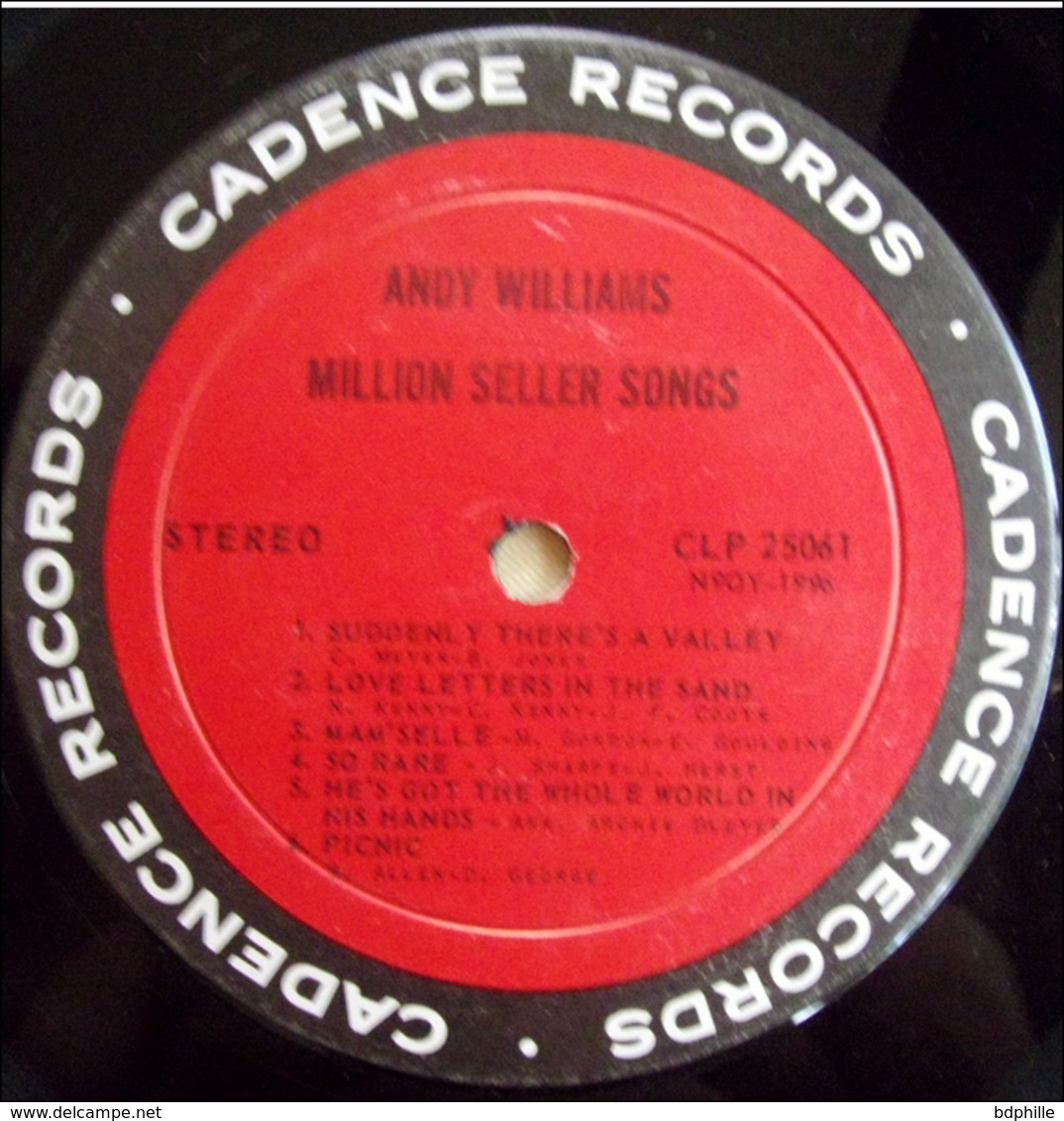 Andy Williams : Million Seller Songs (LP U.S.A) LP 33 - Collectors