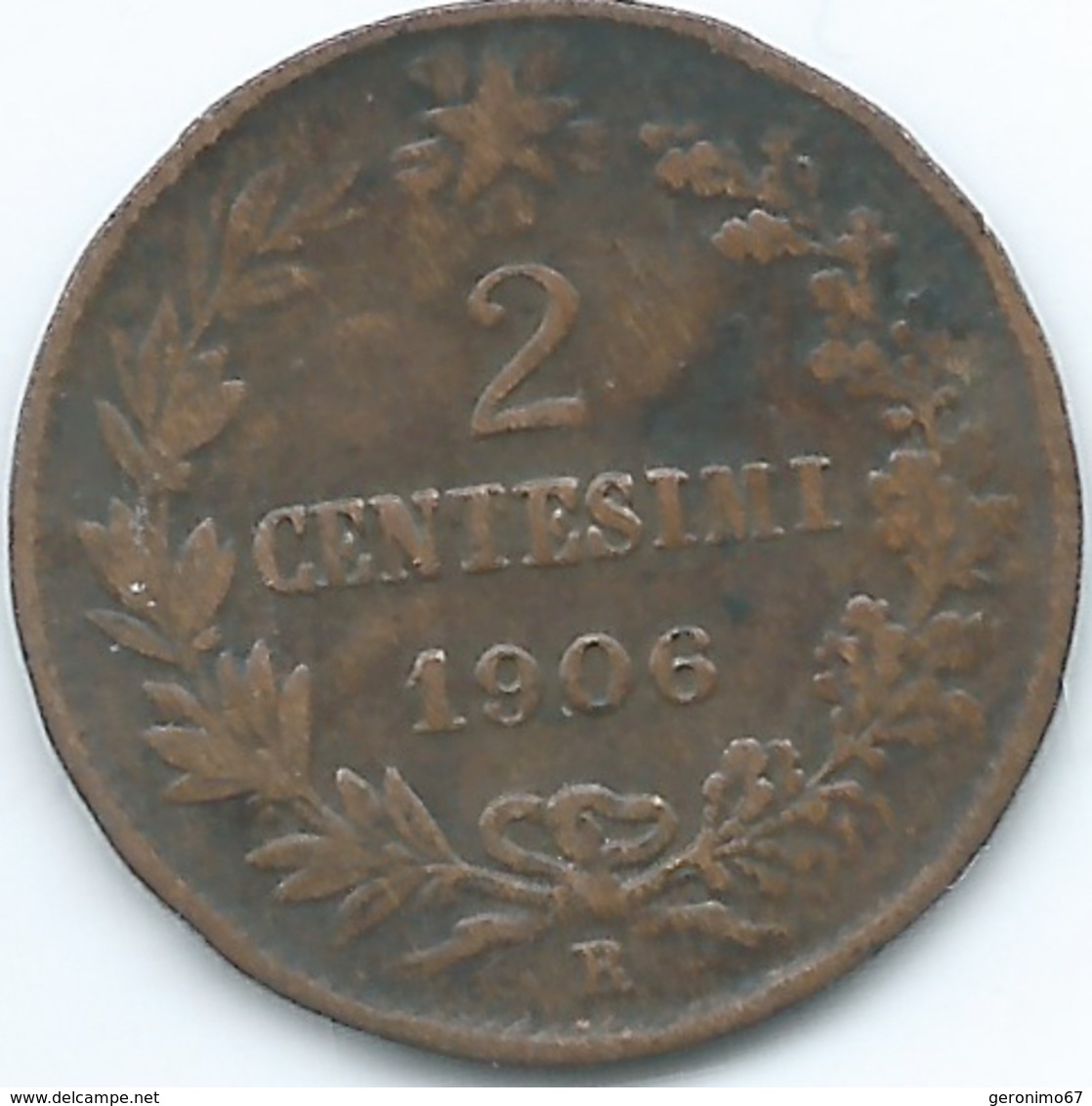 Italy - Vittorio Emanuele III - 1906 R - 2 Centesimo - KM38 - 1900-1946 : Vittorio Emanuele III & Umberto II