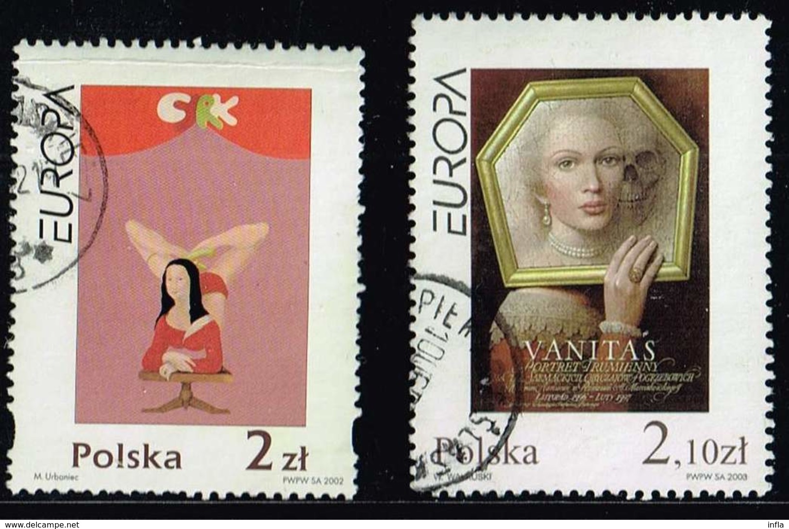 Polen 2002/3,Michel# 3972 + 4050 O  Europa (C.E.P.T.) - Zirkus, Posters - Used Stamps