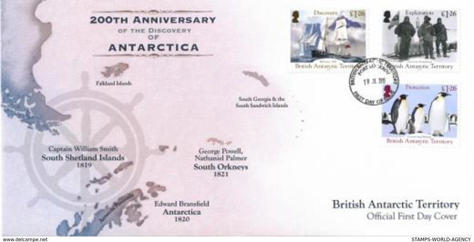2020-01- BRITISH ANTARCTIC TERRITORY- FDC  200 TH DISCOVERY ANTARTICA   2V      MNH** (BAT 111) - Antarctic Expeditions