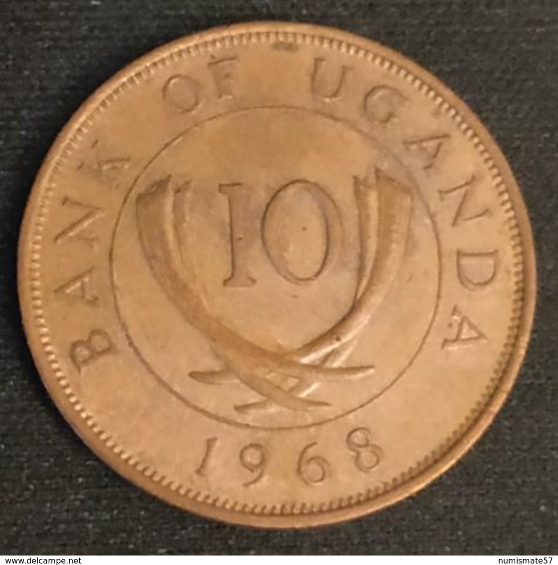OUGANDA - UGANDA - 10 CENTS 1968 - KM 2 - Uganda