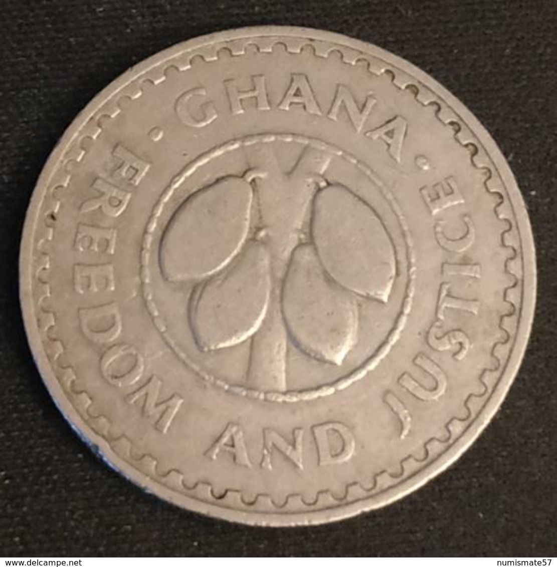 GHANA - 20 PESEWAS 1967 - KM 17 - FREEDOM AND JUSTICE - Ghana