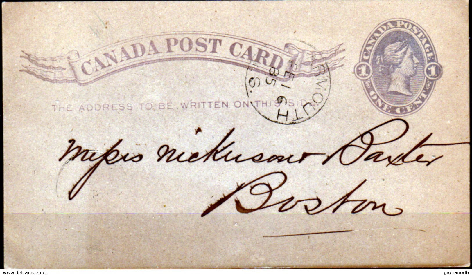 Canada-0006 - Cartolina Postale Da 1 Cent. - USATA - - 1860-1899 Reinado De Victoria