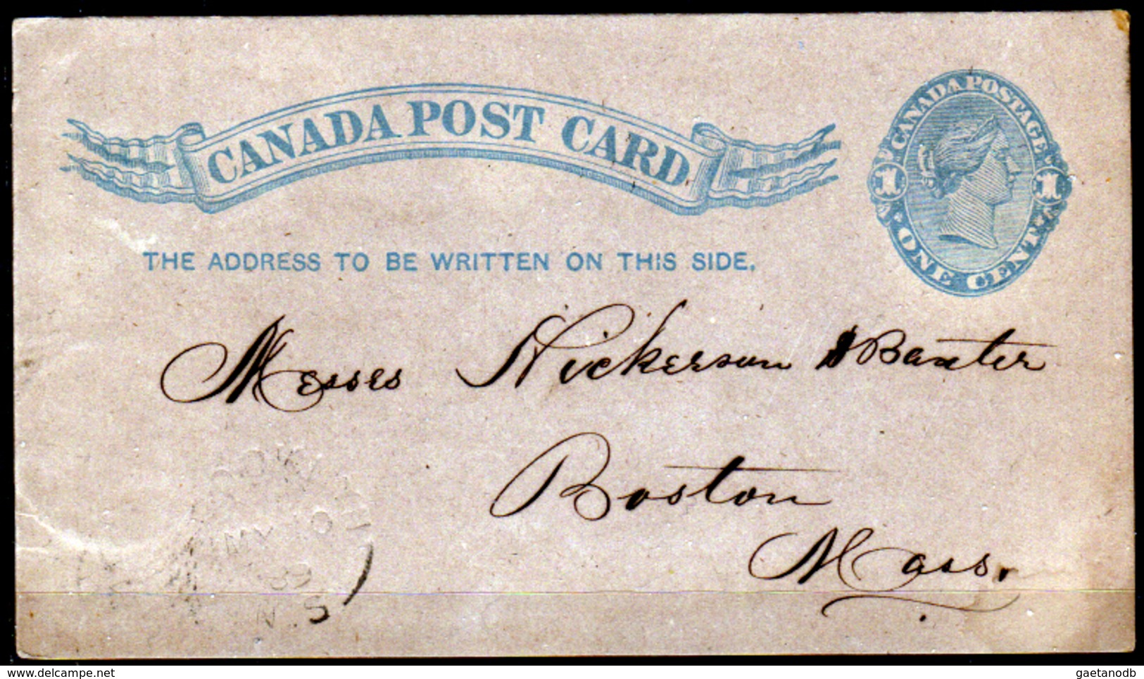 Canada-0007 - Cartolina Postale Da 1 Cent. - USATA - - 1860-1899 Reinado De Victoria