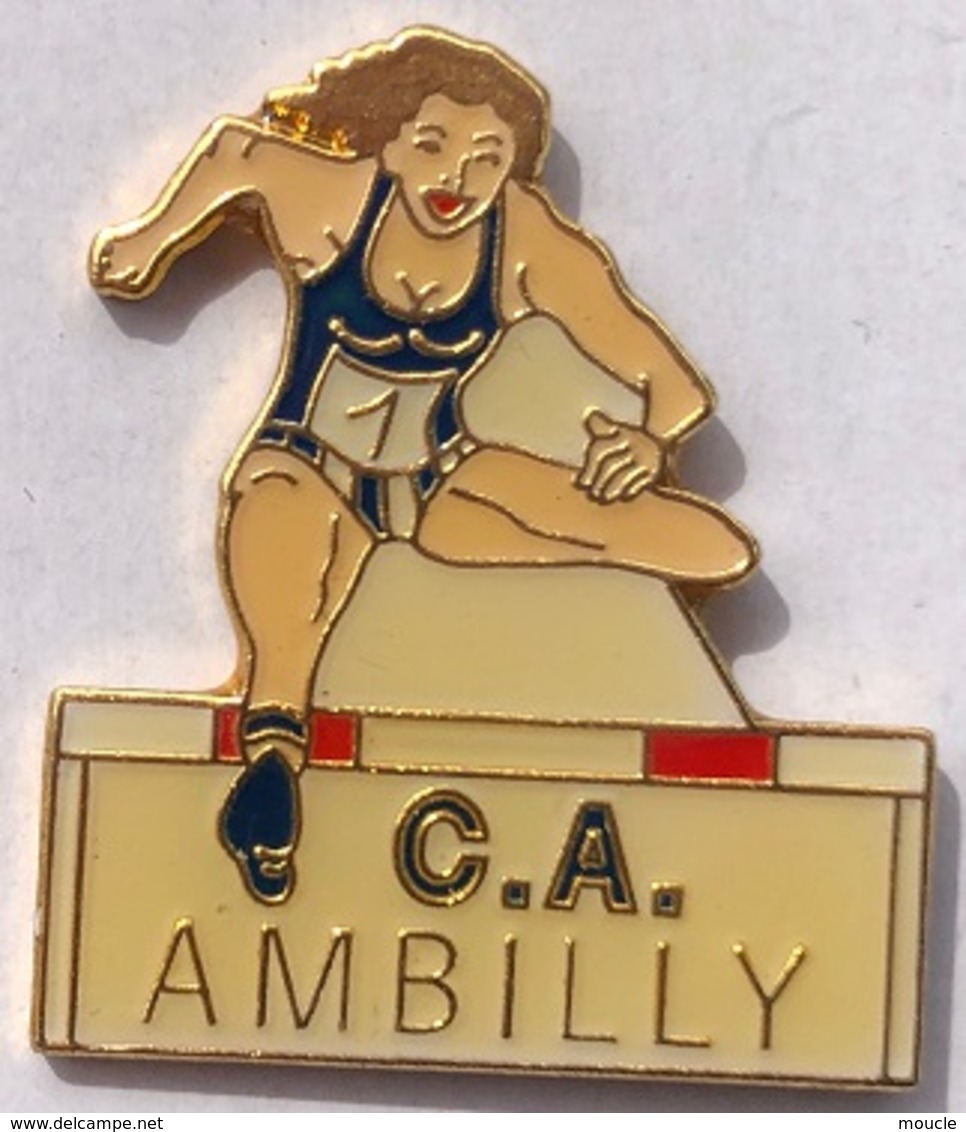C.A. AMBILLY - HAUTE SAVOIE - 74 - SAUTS DE HAIES - ATHLETE FEMME - CLUB ATHLETIQUE -       (24) - Atletica