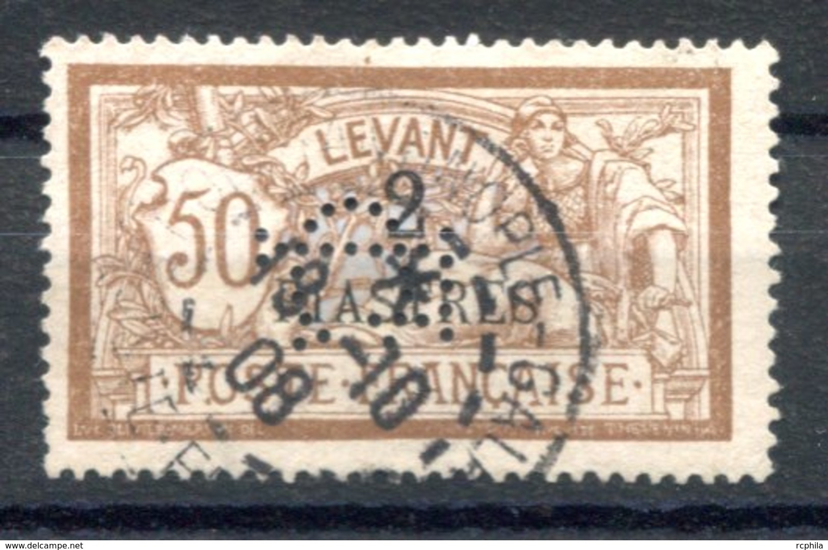RC 17086 LEVANT N° 20 MERSON PERFORÉ "CL" OBLITÉRÉ - Usados