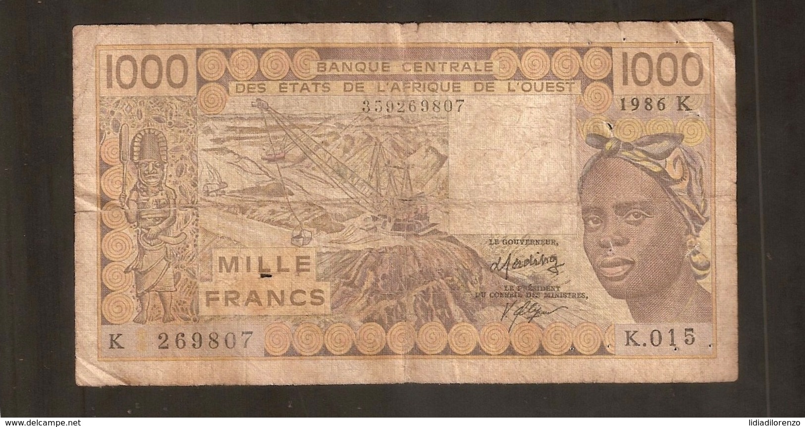 WEST AFRICAN STATES 1000 FRANCS 1985 K - West African States