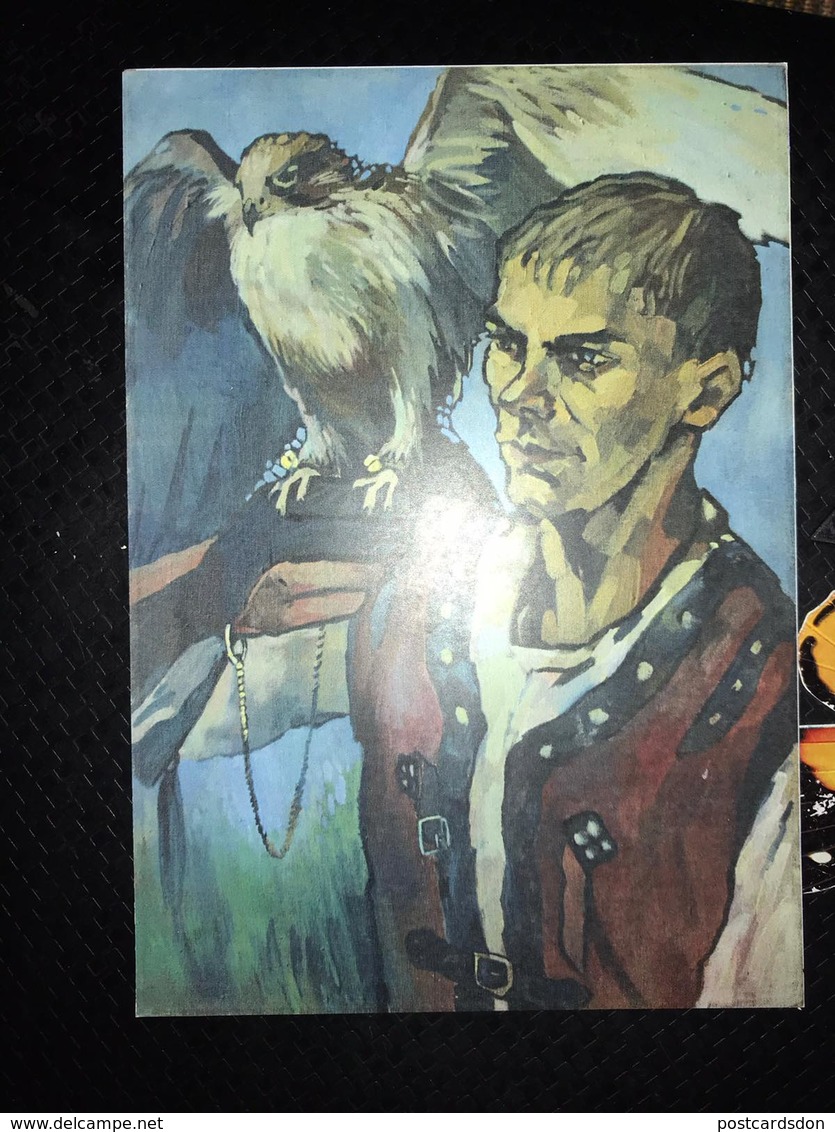 Modern Ukrainian Postcard "Falconry. FAUCON HUNTING" By Saatchi-   Falco HALCONEROS / FAUCONNIER / FALCONER - Oiseaux