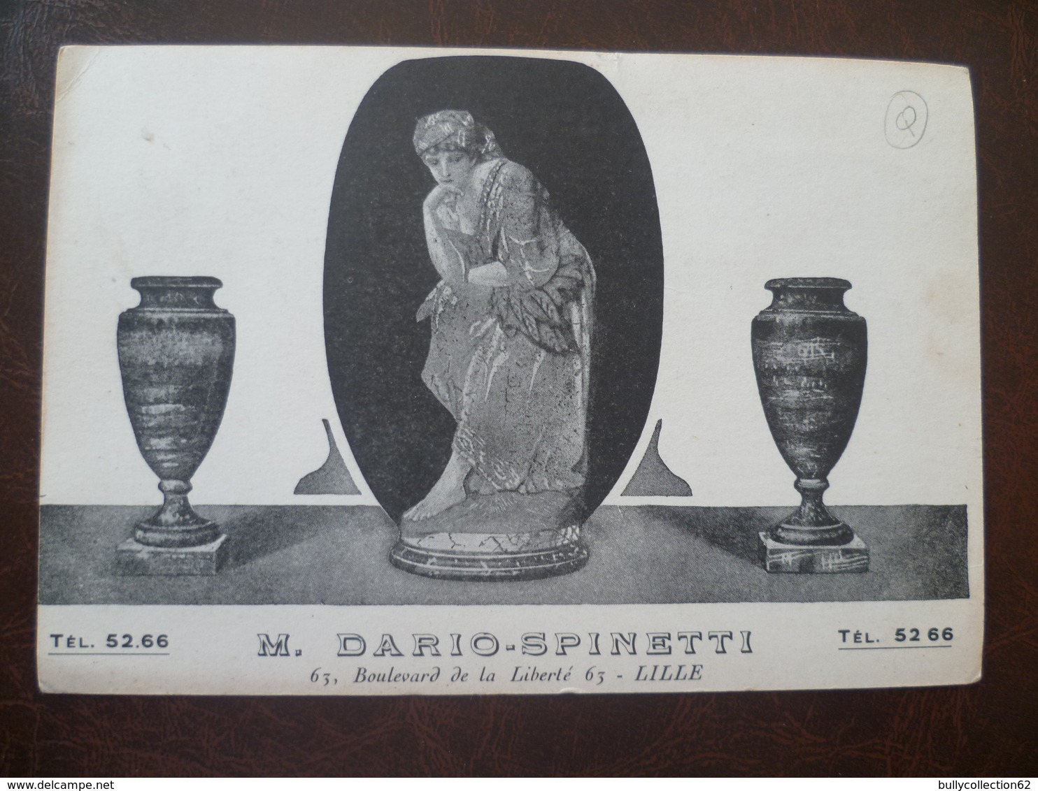 Carte  Importateur D'objets D'art M-DARIO-SPINETTI 63, Boulevard De La Liberté     - LILLE - Lille