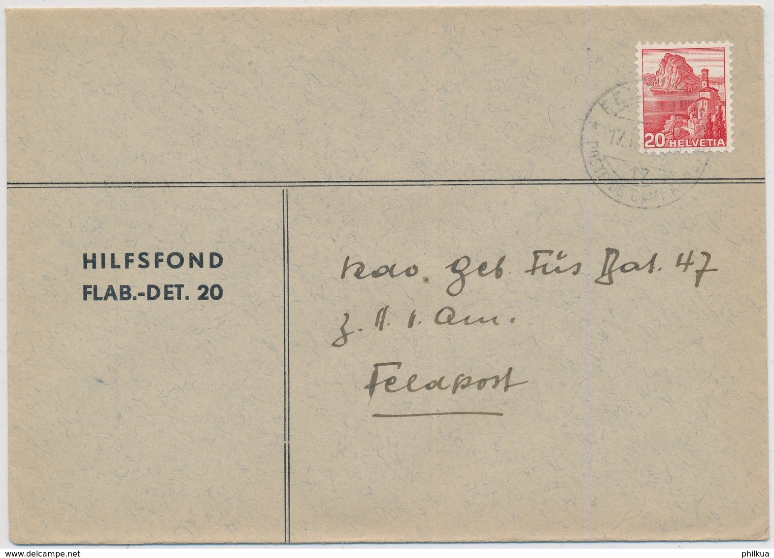 CH 215 Auf Brief Mit Truppenstempel - FELDPOST POSTE DE CAMPAGNE 17 - Postmarks