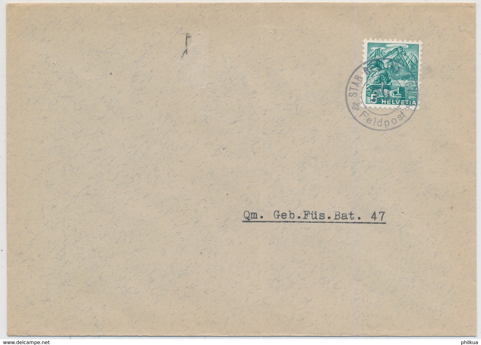 CH 202 Auf Brief Mit Truppenstempel - FELDPOST STAB GRB. INF. RGT. 29 - Postmarks