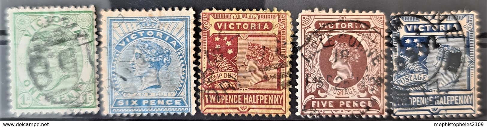 VICTORIA - Canceled - Sc# 132, 164, 172, 173, 183 - Used Stamps