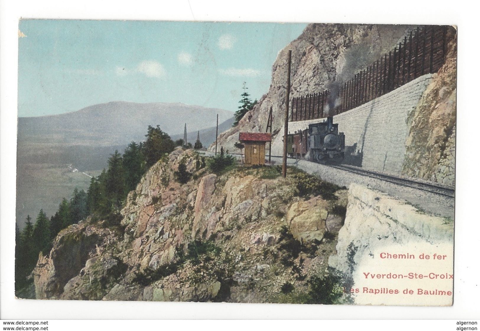 19358 - Chemin De Fer Yverdon-Ste-Croix Les Rapilles De Baulmes + Cachet Les Rasses - Baulmes