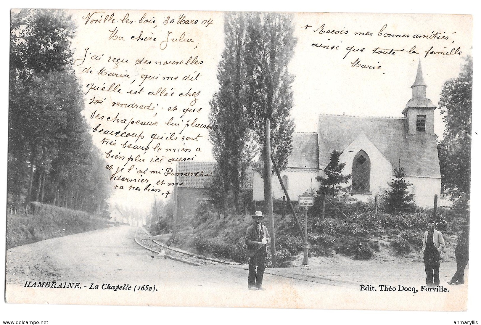 Hambraine La Chapelle 1652 Arrêt Du Tram Théo Docq Forville 1904 - Fernelmont