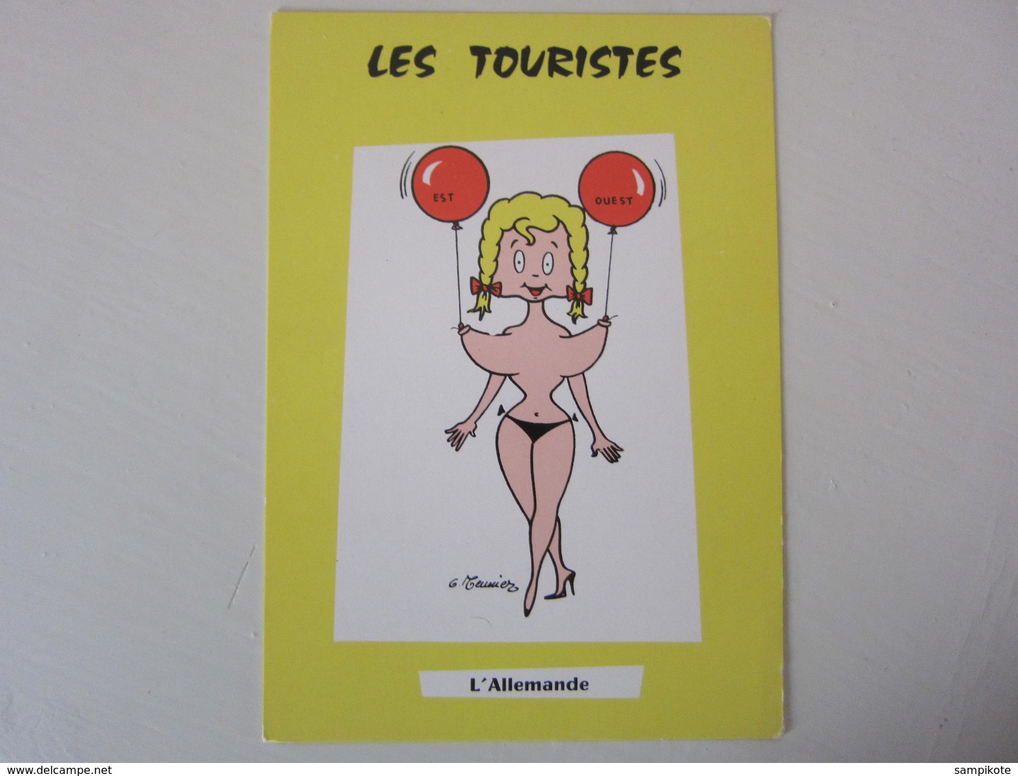 Carte Postale Illustrateur G MEUNIER Les Touristes, L'allemande - Meunier, G.