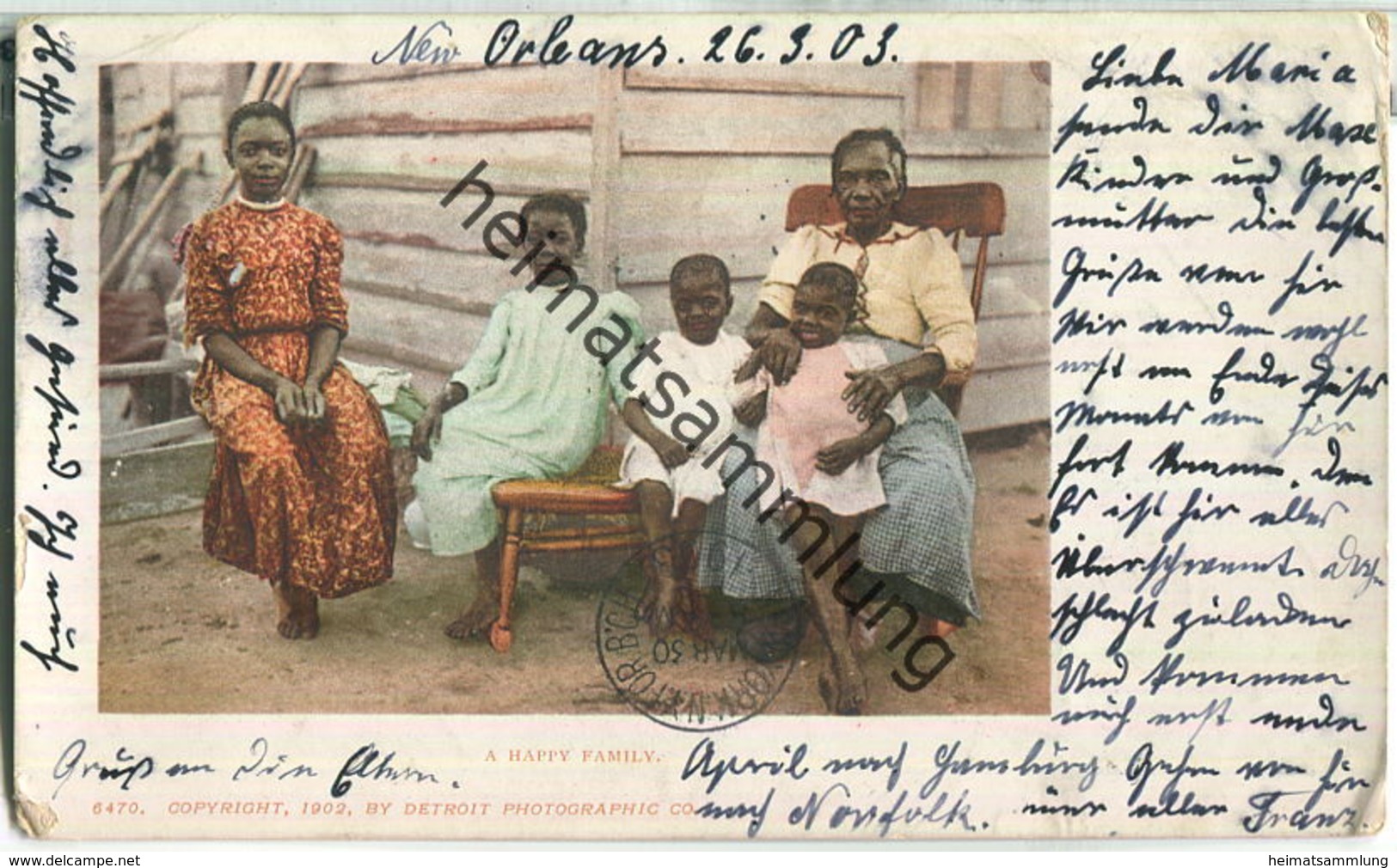 African-Americans - A Happy Family - Black Americana