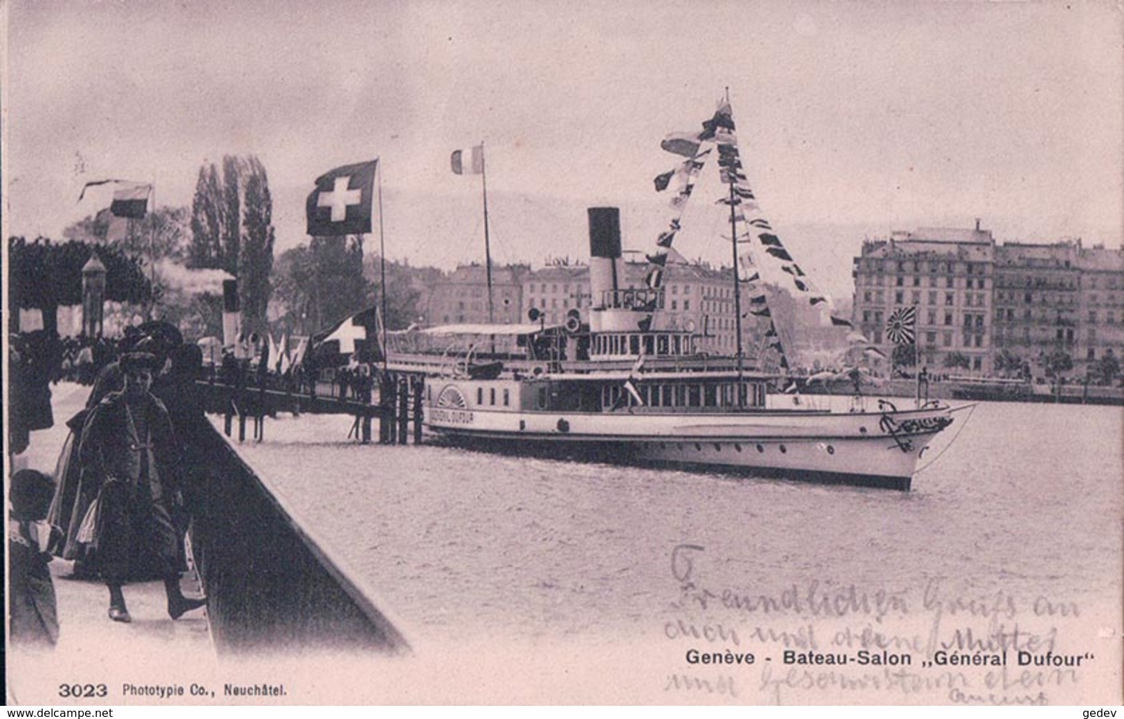 Bateau à Vapeur Du Léman Le GENERAL DUFOUR à Genève (3023) - Genève