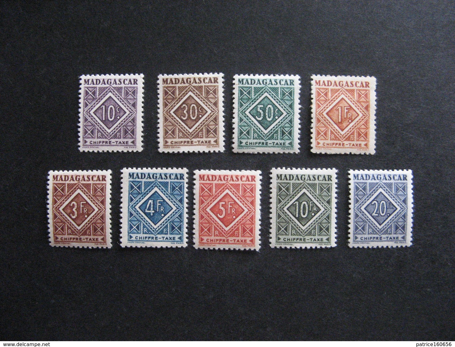 MADAGASCAR:  Timbres-Taxe N° 31 Au N° 40,sauf N° 35. Neufs XX Et X . - Portomarken