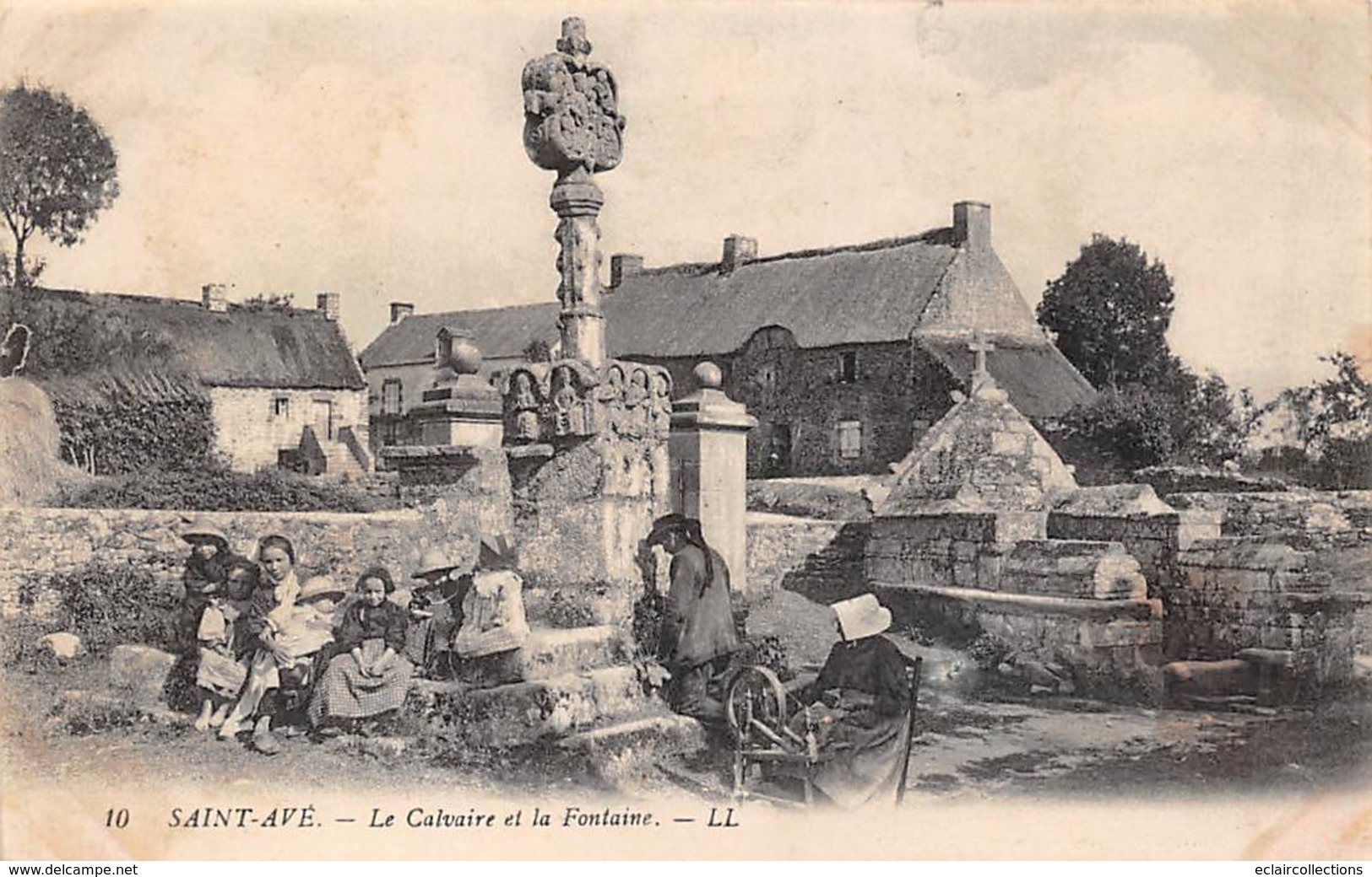 Saint Avé          56        Calvaire Et Fontaine          (Décollée  Voir Scan) - Otros & Sin Clasificación