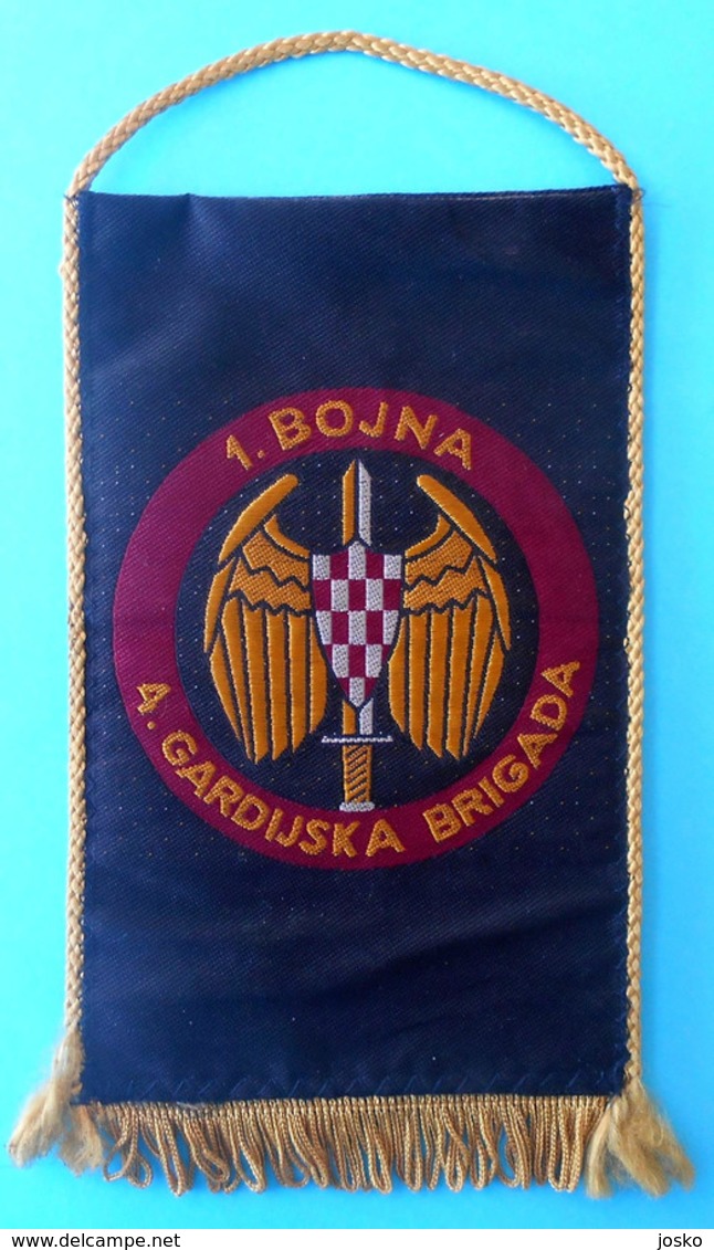 4. GARDIJSKA BRIGADA (Pauci - Split) PRVA BOJNA * Croatia Army OLD LARGER Pennant * Flag Croatie Armee Kroatien Croazia - Flaggen