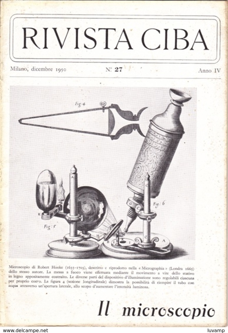 CIBA RIVISTA N. 27  DEL   DICEMBRE 1950  -  IL MICROSCOPIO  ( 30214) - Scientific Texts