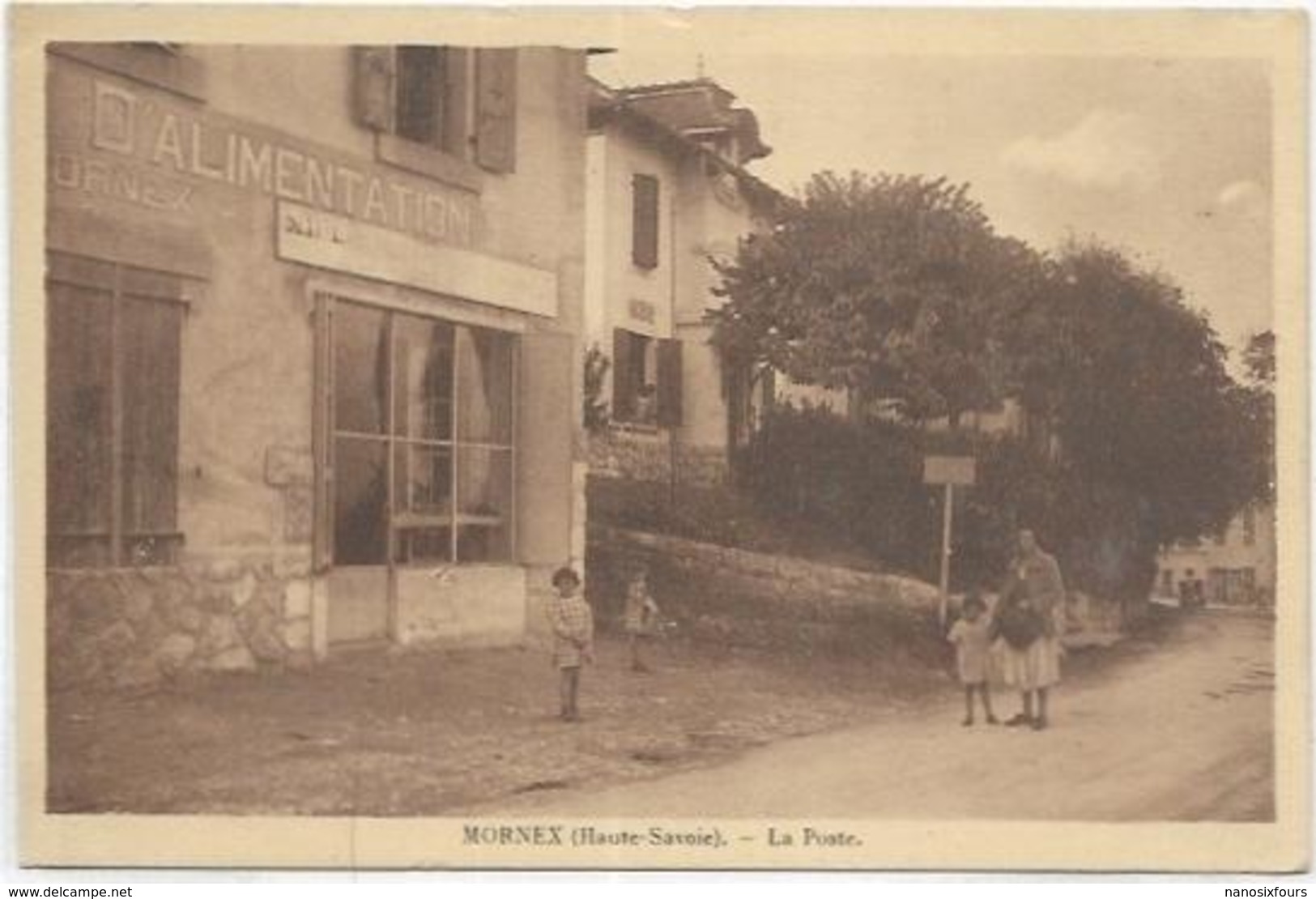 74.  MORNEX.  LA POSTE ET LE MAGASIN D ALIMENTATION - Altri & Non Classificati