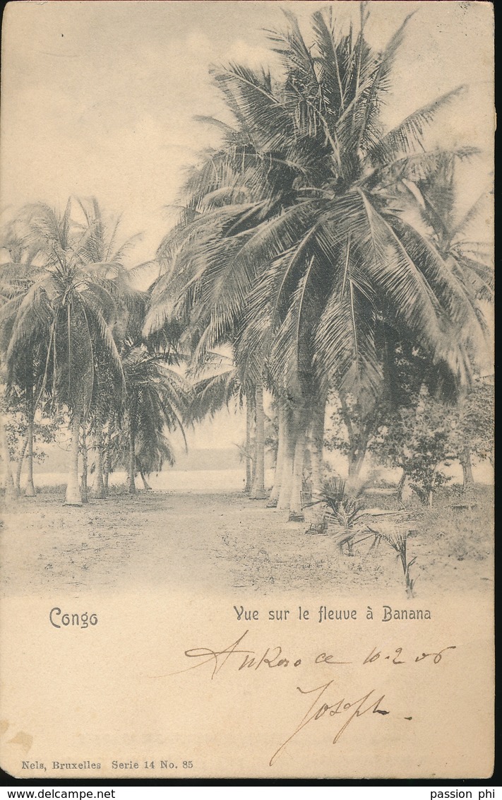 BELGIAN CONGO PC FROM LUSAMBO 1906 TO GENT - Covers & Documents