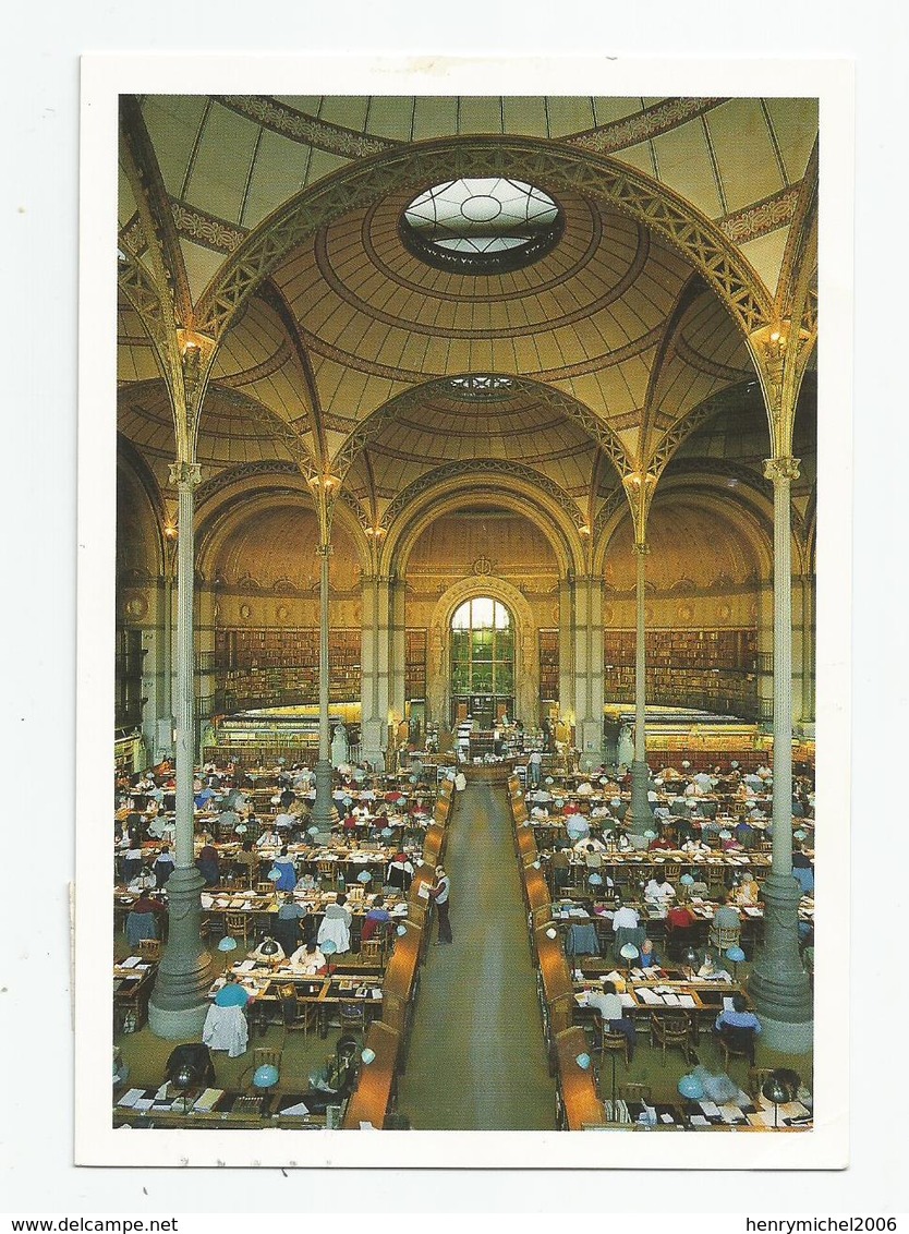 75 Paris Salle Henri Labrouste 1867 Salle Lecture Dept Livres Imprimés De La Bibliothèque Nationale De France - Educazione, Scuole E Università