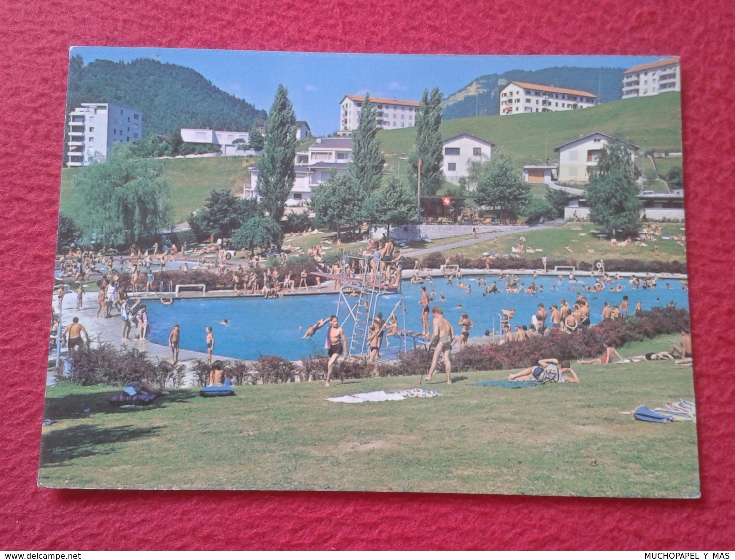 POSTAL KARTE POST CARD CARTE POSTALE SCHWEIZ SUIZA SUISSE SWITZERLAND MOUTIER LA PISCINA PISCINE POOL VER FOTO.......... - Moutier