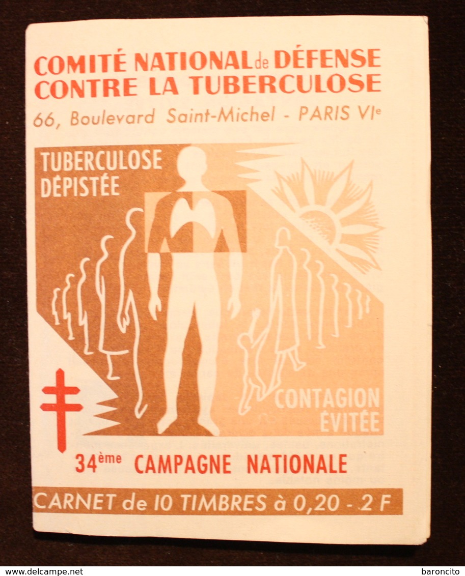 FRANCE CARNET ERINNOFILIE COMITÉ NATIONAL DE DÉFENSE CONTRE LA TUBERCOLOSE - DU LAIT CHAQUE JOUR - Red Cross