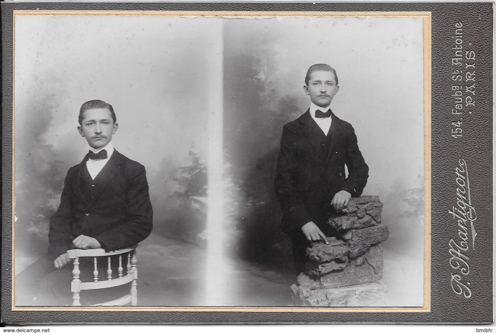 Photographie  D'époque - Studio  P. MARTIGNON - 154, Faub St   Antoine PARIS - Personnes Anonymes