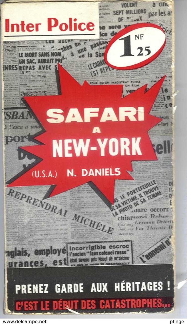 Safari à New-York Par Norman Daniels - Inter-Police N°46 - Presses Internationales