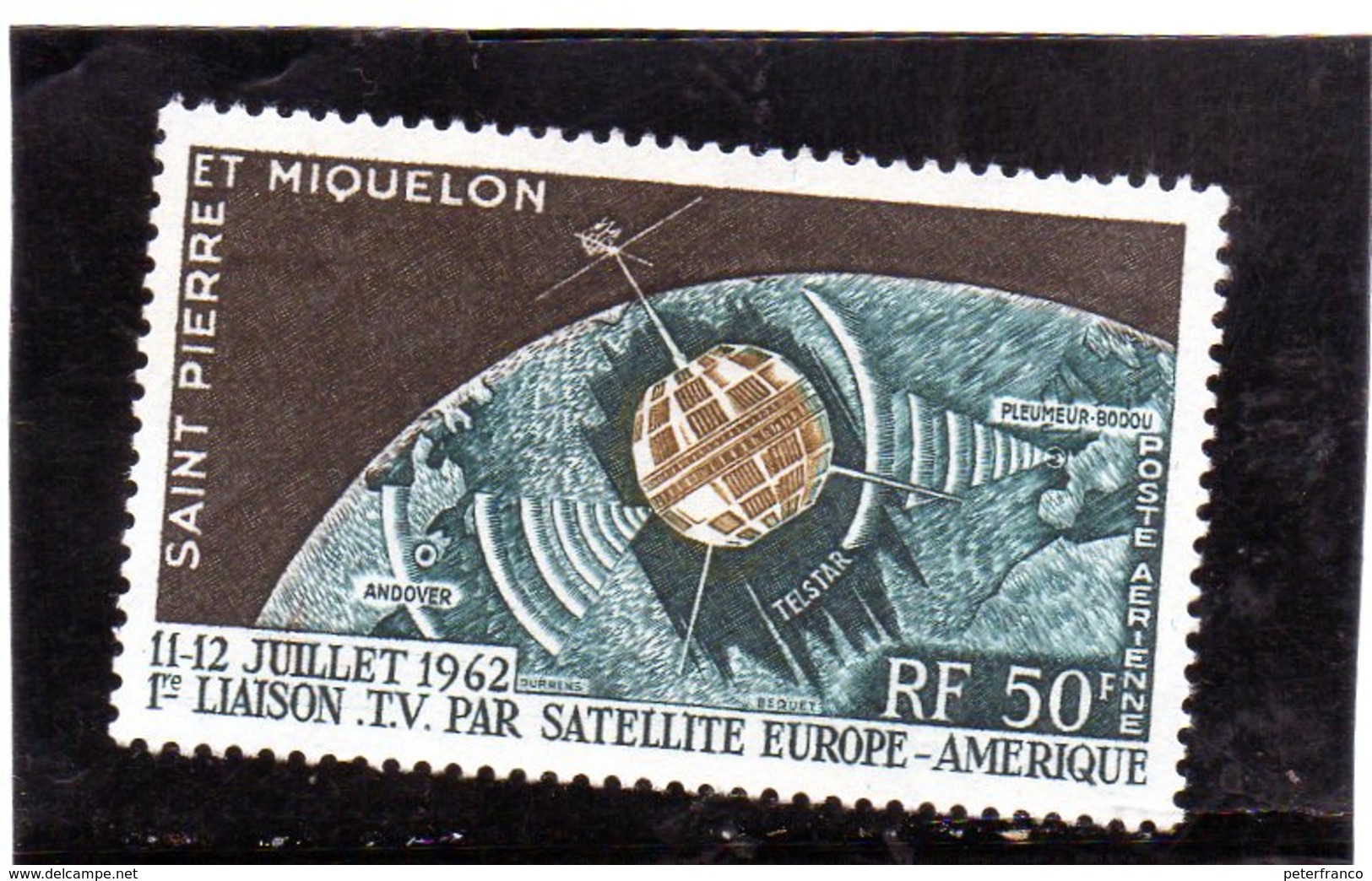 CG33 - 1962 Saint Pierre E Miquelon - Comunicazioni Spaziali - North  America