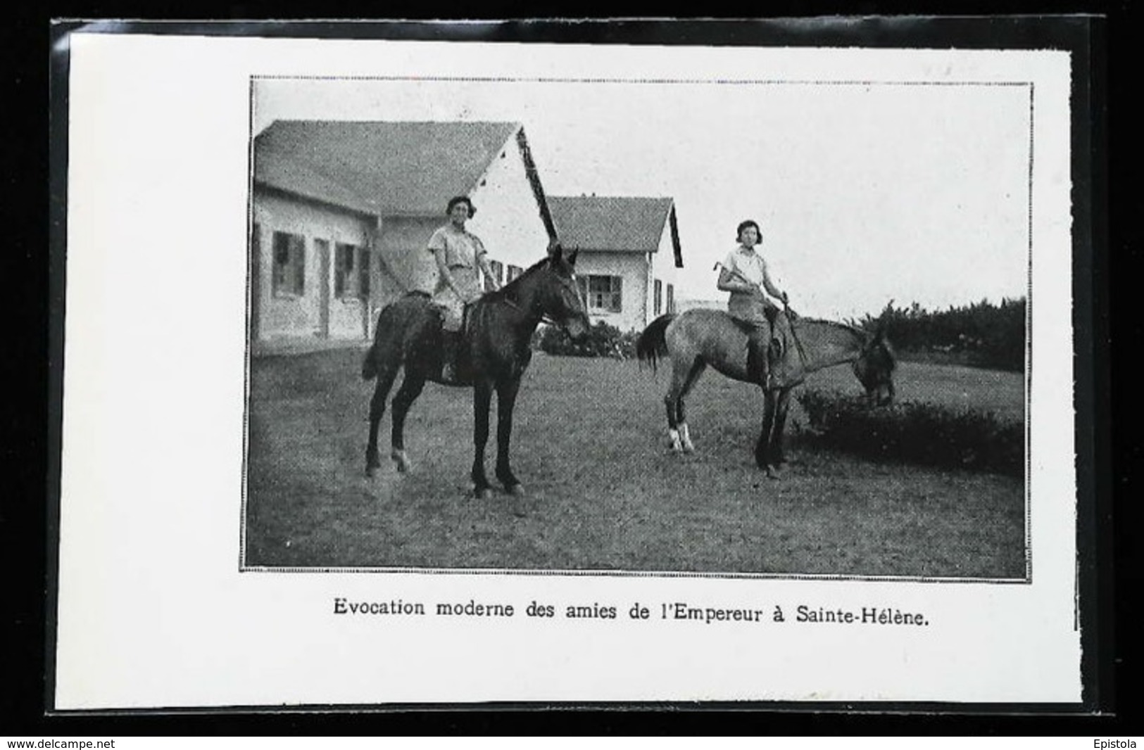 Sainte Hélene (Italie)  - Cavalières à Cheval - Coupure De Presse (encadré Photo) 1936 - Reiten