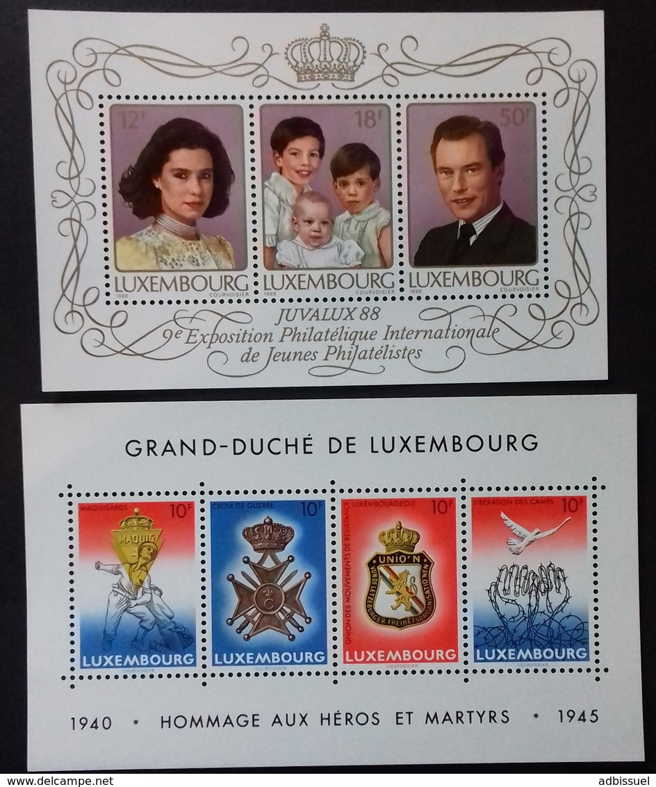 LUXEMBOURG BLOCS FEUILLETS N° 12 à 16 COTE 37 € NEUFS ** MNH ENSEMBLE DE 5 BLOCS - Blocchi & Foglietti